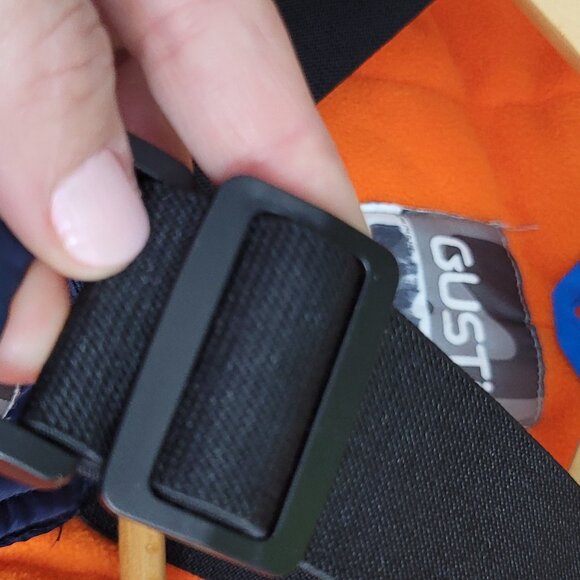 Gusti Kids Blue Zip-Up Hooded Adjustable Winter Jacket Set Black Snow Pants 18M - Picture 11 of 16